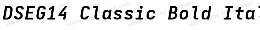 DSEG14 Classic Bold Italic字体转换